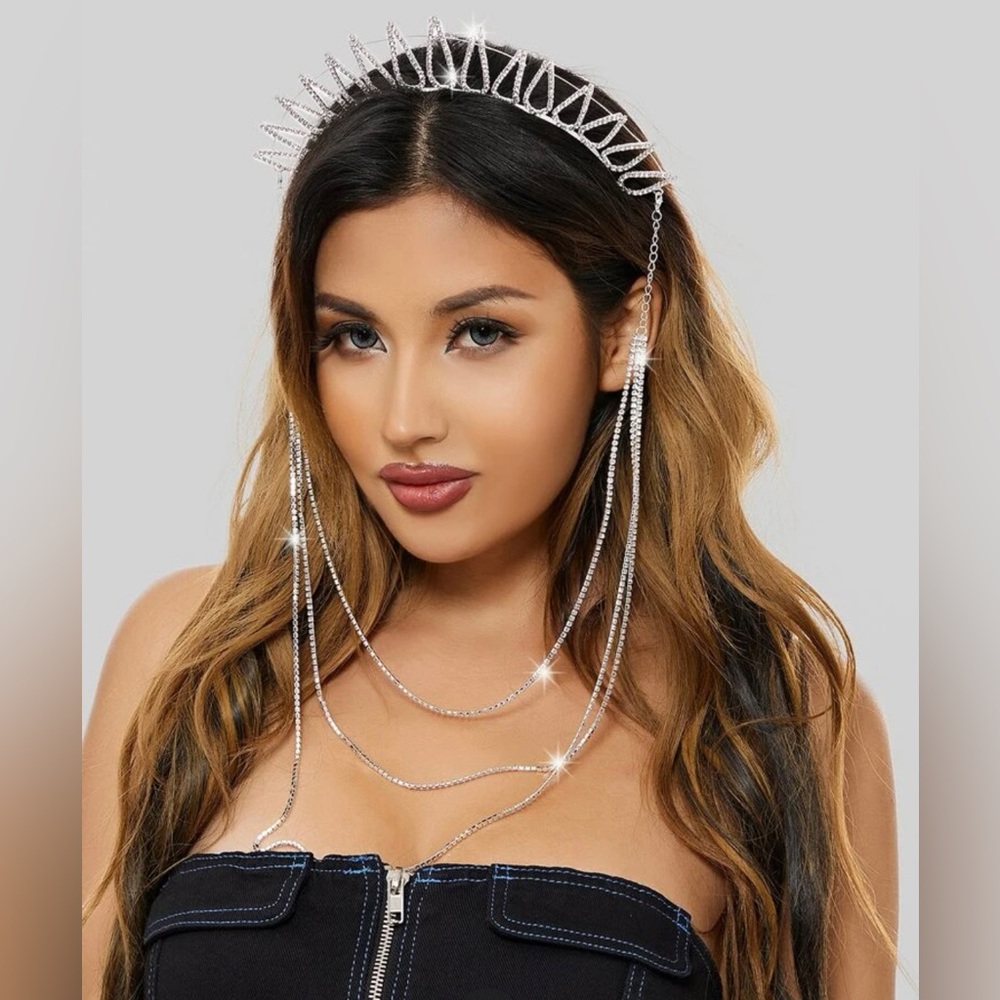 Rhinestone and Chain Headband